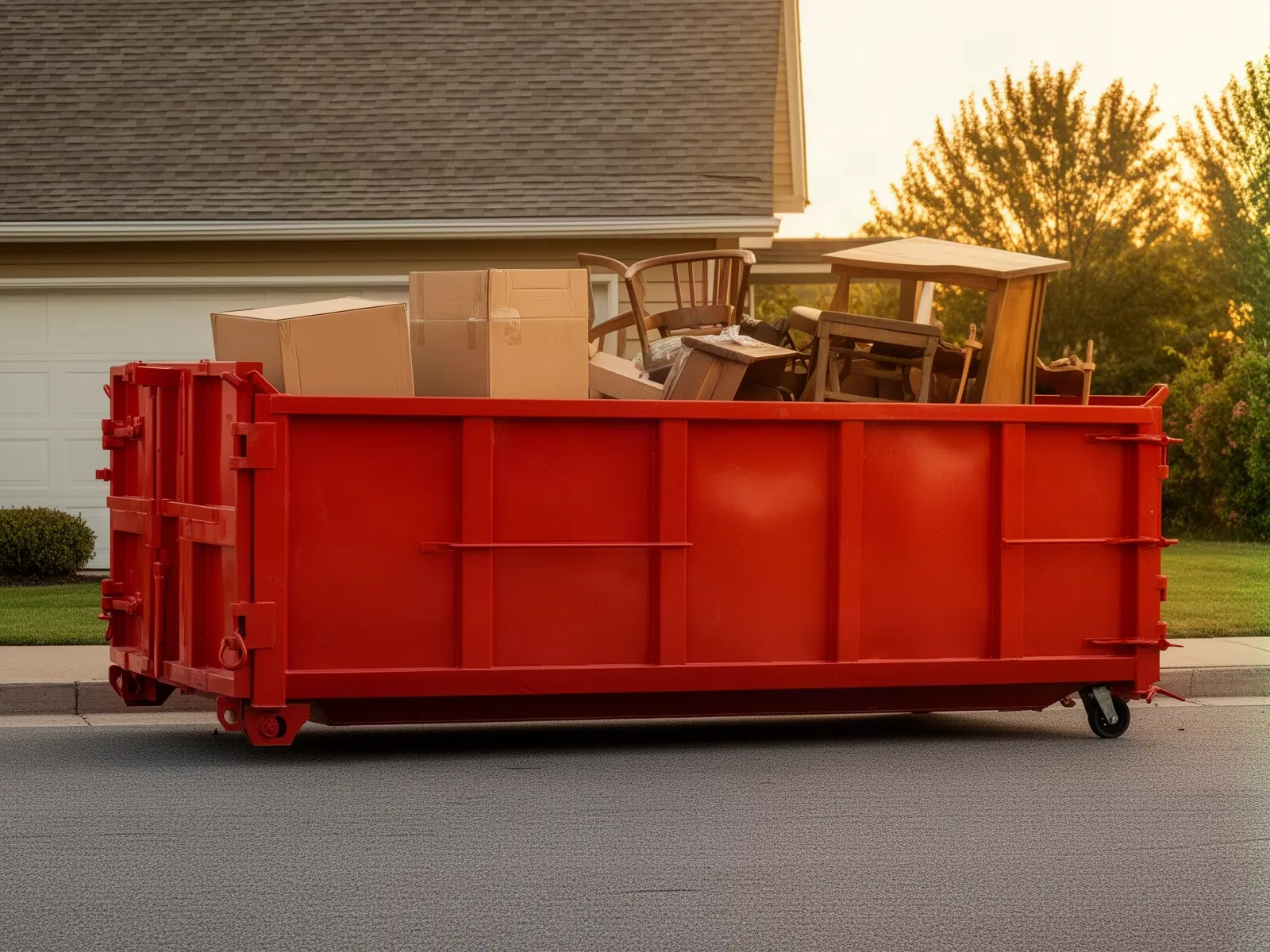 Roll-off dumpster from Guzman Dumpster Rental in Henderson, NV